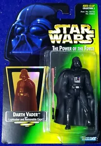 Holo 1997 Star Wars: POTF Darth Vader Lightsaber & Removable Cape MOC MIB - Bild 1 von 2
