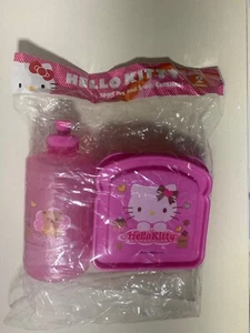 HELLO KITTY Sanrio Pink Water Bottle & Sandwich Lunch Box new - Picture 1 of 6