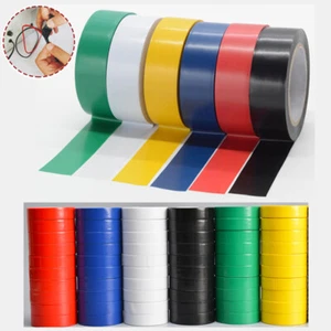 Rotolo Nastro Isolante PVC 12M Guarnizione Elettrica Nastro 18mm Ignifugo 6 Colori - Foto 1 di 6