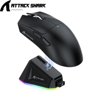 ATTACK SHARK X11 Tri-Mode Wireless Gaming Mouse with RGB Charging Dock, 22000DPI - Picture 1 of 48