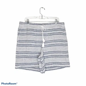 NWT J. Jill Love Linen Striped Shorts Size Large - Picture 1 of 7