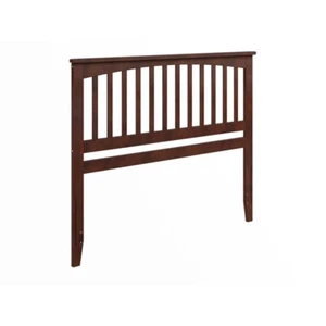AFI Mission Queen Wood Headboard with USB Charging Station in Walnut - Picture 1 of 9