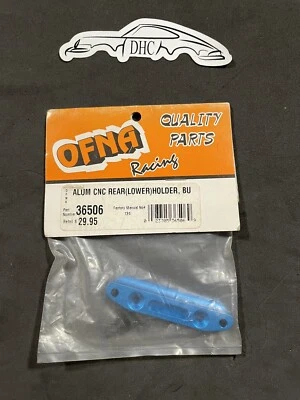 Ofna Vintage RC Coche Parte # 36506 Azul CNC Aluminio Soporte Inferior Trasero Foto 1 de 2