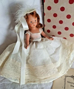 Muñeca de pierna y cabeza congelada de jengibre de 6,5" ~ Muñecas Nancy Ann Storybook - Imagen 1 de 7