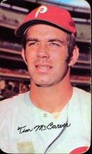 1971 Topps Super #34 Tim McCarver LOW GRADE Philadelphia Phillies Baseball Card