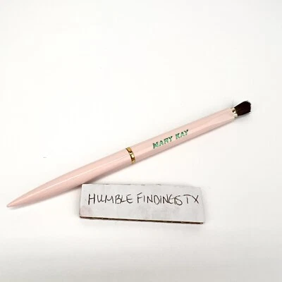Cepillo de sombra de ojos retráctil rosa Mary Kay vintage logotipo verde punta puntiaguda NUEVO Foto 1 de 4