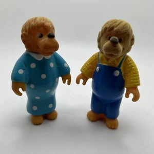 The Berenstain Bears Collectible Action Figures Papa Mama Family Vintage 1986 - Picture 1 of 7