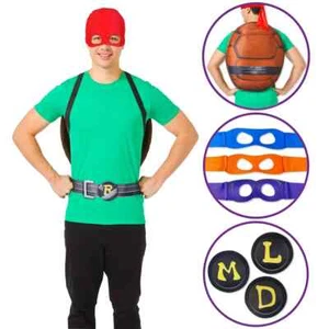 NEW Teenage Mutant Ninja Turtles TMNT Shell Belt Mask Costume Kit Adult One Size - Picture 1 of 5