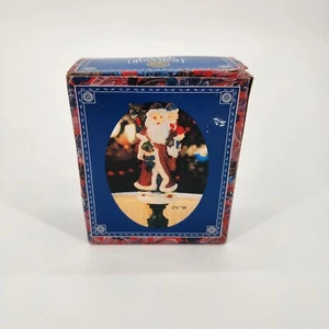 Vintage Polystone Christmas Santa Claus Lamp Ornament - Picture 1 of 2