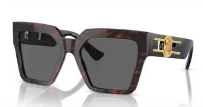 Gafas de sol para mujer Versace 0VE4458 542987 Habana/gris oscuro cuadradas Foto 1 de 4