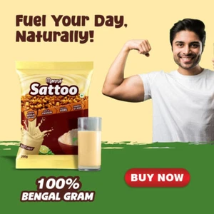 Indisches Sattu Pulver 100% Channa Sattu geröstet Gramm Atta Mehl - 500g Packung - Bild 1 von 11