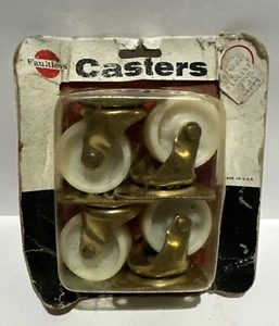 Vintage Faultless Furniture Casters Light Duty Ball Bearing 1 5/8” Wheels USA - Picture 1 of 7