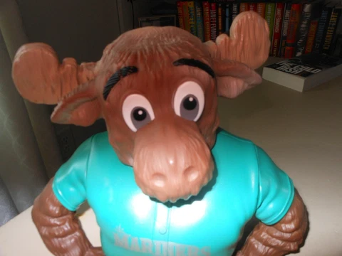 MLB Seattle Mariners Mascot Moose Piggy Bank in Green Jersey Cover