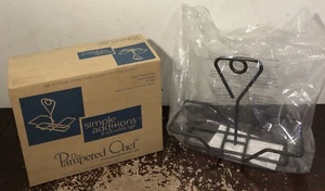 The Pampered Chef Simple Additions Small Bowl Caddy Metal Black #1944 - Picture 1 of 18