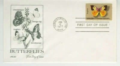 Dogface Butterfly FDC 1977 Artmaster Cachet Cover Scott #1714 13c Stamp S32 - Image 1 of 2