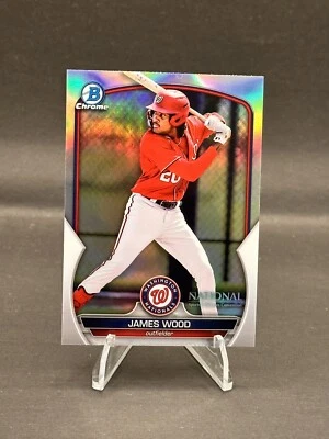 James Wood 2023 Bowman Chrome #MLB-37 National Sports Card Convention B - Image 1 of 3