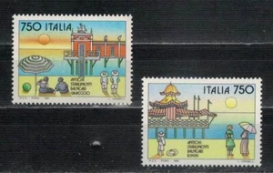 ANTICHI STABILIMENTI BALNEARI. 1ª E 2ª EMISSIONE. VIAREGGIO E RIMINI ANNO 1992 - Foto 1 di 4