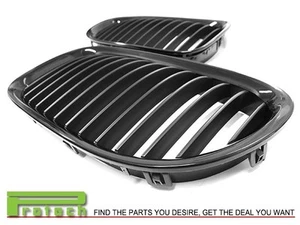 Jet Black Kidney Grille Grill For BMW F01 F02 740 750 760 09-15 Model M POWER - Foto 1 di 3