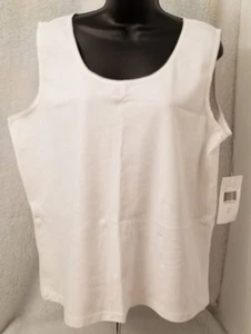 Villager Sport Liz Claiborne Womens Shirt Top Blouse Size 2 2X White NEW - Picture 1 of 5