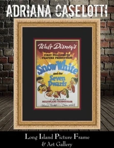 Adriana Caselotti Voice of Snow White Signed Disney Lithograph 1937 Custom Frame - Picture 1 of 4