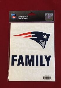 New England Patriots Family Team Pride Logo Decal - Truck Car Window Cling NEW