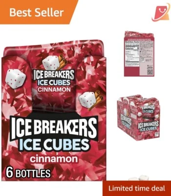 Paquetes de bocadillos de aliento fresco sin azúcar de 6 unidades de chicle de canela de 3,24 oz Foto 1 de 4