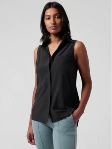 Athleta SP S PETITE Urbanite Tank II Black Work Blouse Top, Commute Shirt NWT - Picture 1 of 4