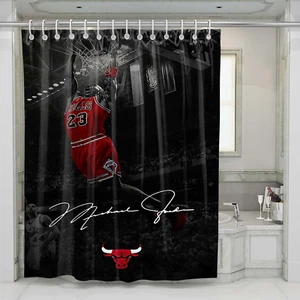 4pcs Michael Jordan Dunk Signature 1 Shower Curtain Set For Bathroom set - Picture 1 of 1