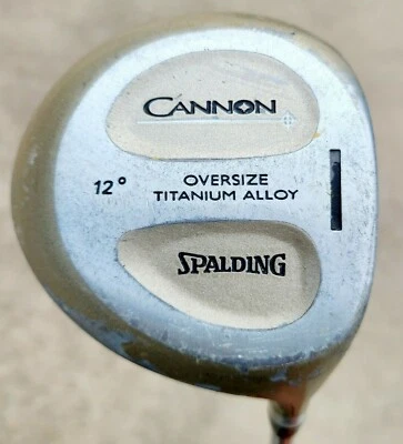 Spalding Cannon Oversize Titanium Alloy Right Handed 12* Driver W Steel Shaft - Image 1 of 4