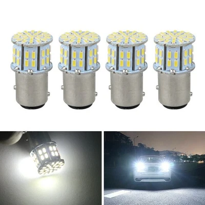 Easy Installation 4pcs 6000K Super White 1157 BAY15D LED Tail Stop Bulbs - Image 1 of 4