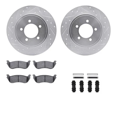 For Ford Explorer 02-05 Brake Kit eLINE Series Drilled & Slotted Rear Brake Kit - Изображение 1 из 4