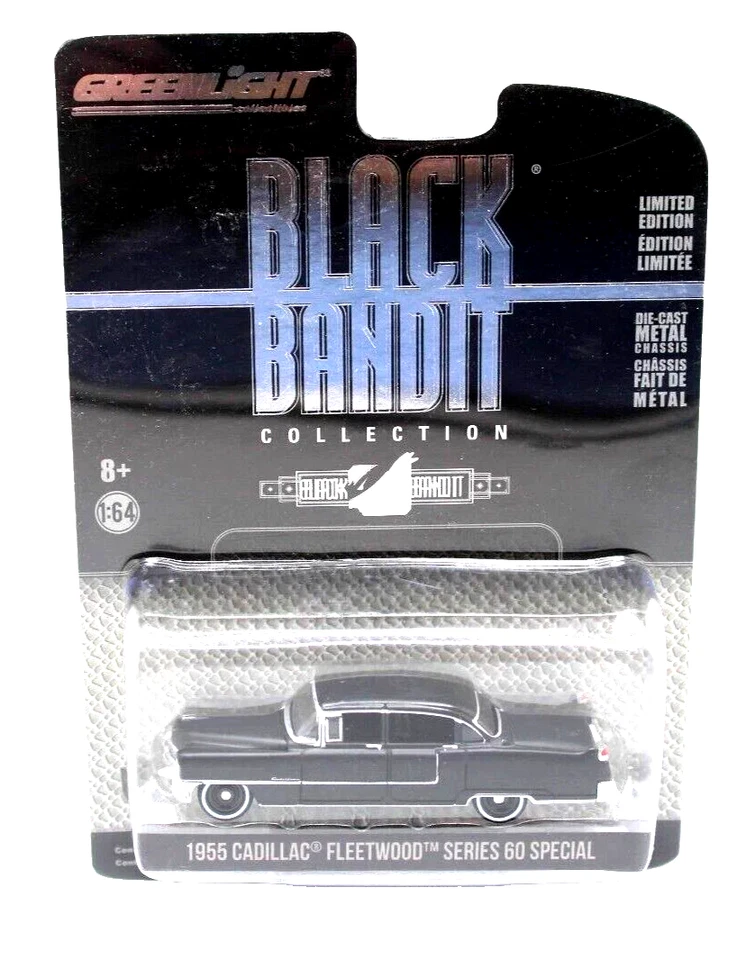 Cadillac Fleetwood Series 1955 Greenlight Black Bandit 60 Special ft 27860-A Foto 1 de 1