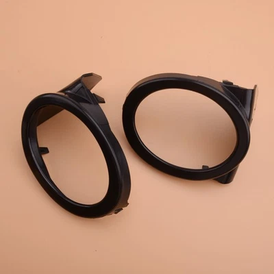 2pcs Fog Light Lamp Cover Trim Ring Fit for BMW E46 M3 2001-2006 Black - Image 1 of 4
