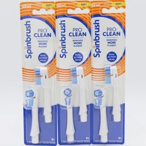 Spinbrush Pro Clean Soft Ersatz Dual Action Bürstenköpfe 3 Packungen à 2 weiß - Bild 1 von 2
