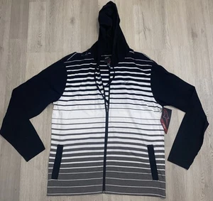NWT Alpinestars Zip Up Hoodie Sweatshirt XL Black Stripes Scope Long Sleeve - Picture 1 of 12