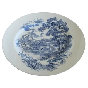 Wedgwood Countryside Blue & White Vintage Oval Serving Platter - Picture 1 of 5