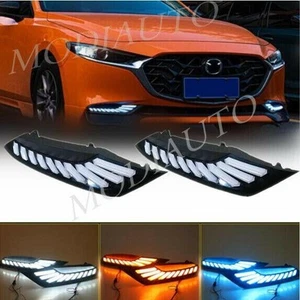 For 2019-2020 Mazda 3 Sedan DRL LED daytime running lights Turn signal light - Picture 1 of 1