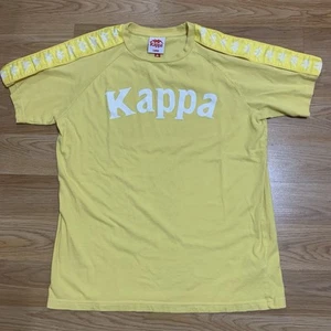 Sz L - Kappa 222 Banda Tshirt Raglan Shoulder Patch Details (Yellow) - Picture 1 of 6