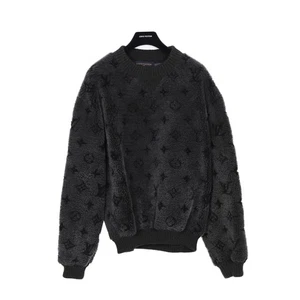 Louis Vuitton T-shirt à col rond en shearling gris monogramme taille 60926486 - Picture 1 of 12