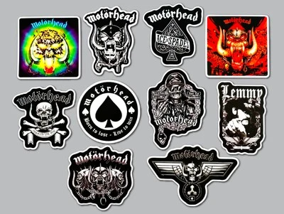 OMNI-CULT Motorhead Vinyl Sticker Lot (10 Stickers) punk heavy metal Lemmy Kilmister crust
