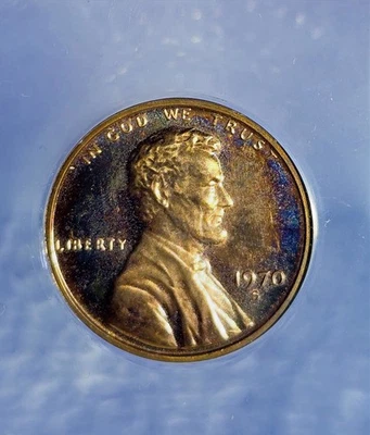 Centavo Lincoln 1970-S fecha grande prueba NGC rojo - camafeo impecable gema premium PR67 RD Foto 1 de 4