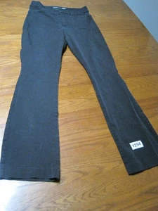 Pantalones negros acampanados Pixie tiro alto azul marino antiguos para mujer talla 10 altos bolsillos lisos - Imagen 1 de 12