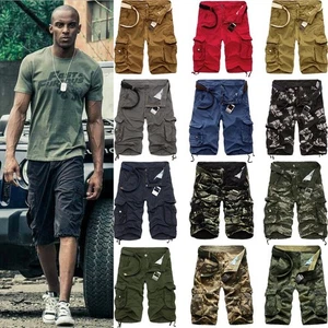 Men's multi pocket shorts plus size five quarter pants workwear shorts casual - Picture 1 of 22