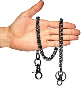 newtro Geldbörse Kette Herren Damen Junge Mädchen, Biker Motorrad Hose 17 Zoll, 01-schwarz  - Bild 1 von 9