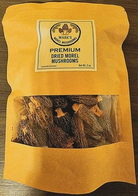 Setas Morel Secas Premium Grandes Morchella Cónica 2 Onzas Foto 1 de 2