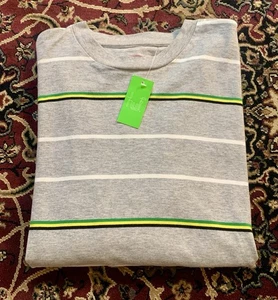 Supreme 2007 Vintage Grey Striped Crewneck Longsleeve Shirt New Huf - Picture 1 of 5
