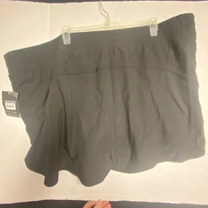 Pantalones cortos para correr ATHLETIC WORKS para mujer 3X (24W-26W) con forro de bicicleta bolsillos negros - Imagen 1 de 13