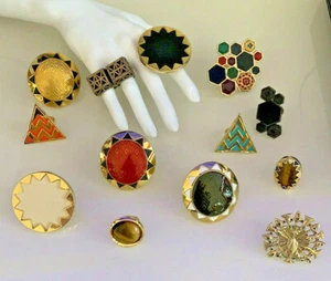 HOUSE of HARLOW LOW LUV 13 RINGS PEACOCK SUNBURST HONEYCOMB TRIANGLE 5 6 7 - Picture 1 of 8