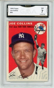 Topps Joe Collins 1954 Yankees #83 GMA 7 ¡casi nuevo! - Imagen 1 de 1