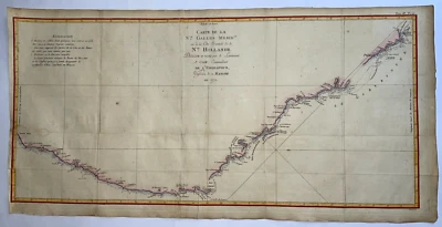 AUSTRALIA NUEVA GALES 1774 VIAJE DE COCINERO MAPA ANTIGUO GRANDE SIGLO XVIII Foto 1 de 4